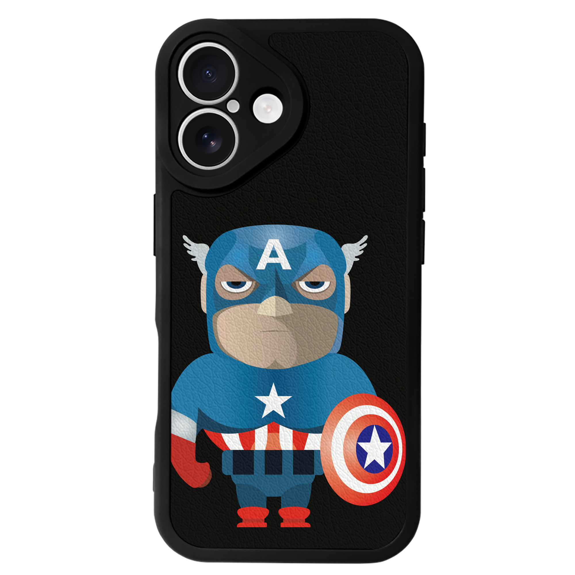 （画像用） アベンジャーズ The Avengers 【iPhone 16シリーズ対応】シリコンスマホケース（レザー調） 材質：シリコン